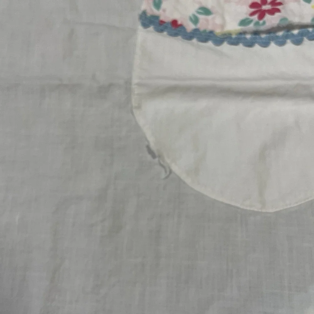 Vintage Handmade Apron Cotton Flour Sack Full Coverage Cottagecore Patchwork
